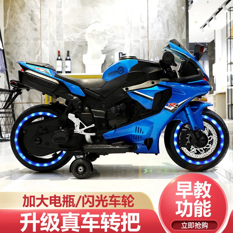 Children's Electric Motorcycle Ride on Car Electric for Kid 1-8Years Old Music Stroller Charging Outdoor Toys Motorbike for Kids