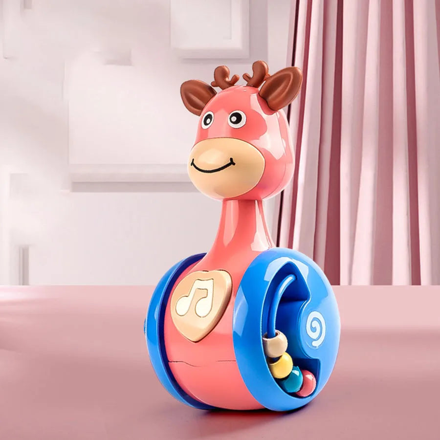 Sliding deer tumbler baby sooth puzzle early education 0-3 years old infants learn crawling children toys wholesale