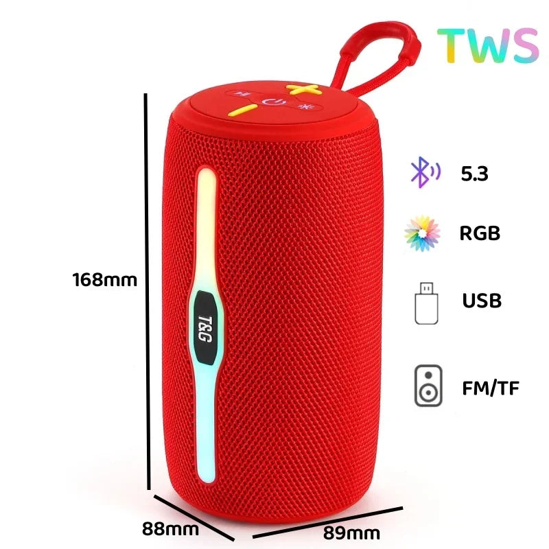 Portable Waterproof IPX6 Home Theater Bluetooth Speaker Subwoofer Outdoor Wireless Small Audio System TWS Caixa De Som Audience