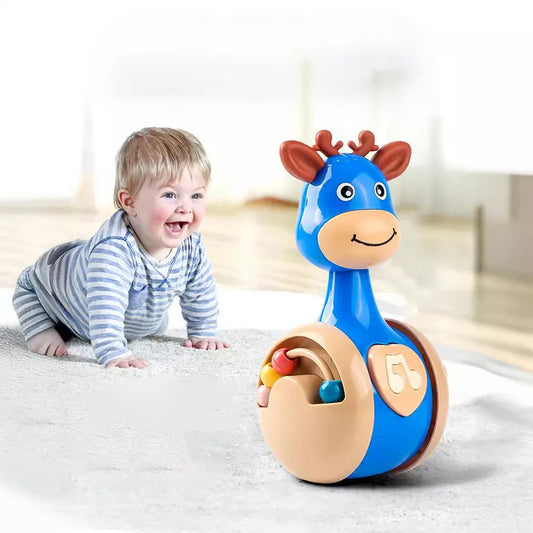 Sliding deer tumbler baby sooth puzzle early education 0-3 years old infants learn crawling children toys wholesale