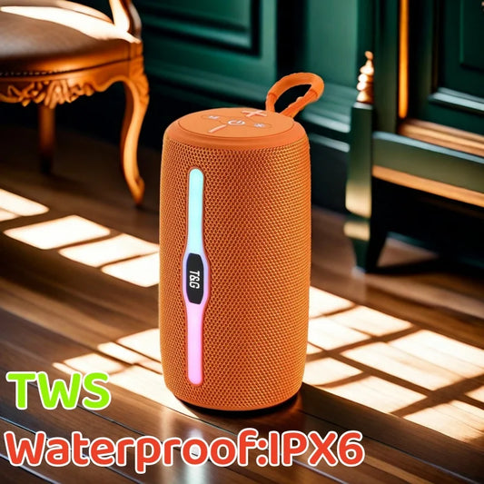 Portable Waterproof IPX6 Home Theater Bluetooth Speaker Subwoofer Outdoor Wireless Small Audio System TWS Caixa De Som Audience