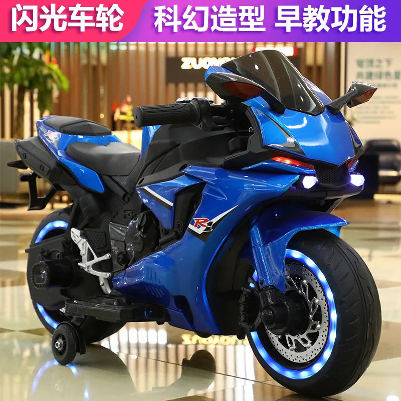 Children's Electric Motorcycle Ride on Car Electric for Kid 1-8Years Old Music Stroller Charging Outdoor Toys Motorbike for Kids